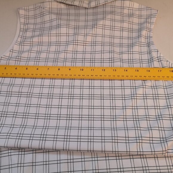 2 / $30.00 - A/U/R Ladies Size Large Sleeveless Black & White Check Golf Shirt - Picture 4 of 5